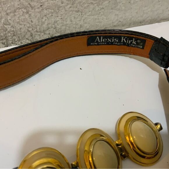 Vintage Alexis Kirk Belt Snake Skin Gold Tone Buckle main image 4
